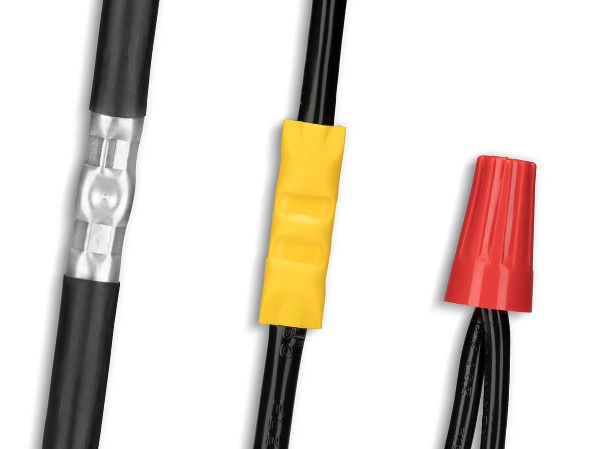 Emenda de cabos elétricos com fita isolante